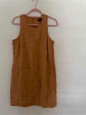 Sleeveless Tan Shift Dress